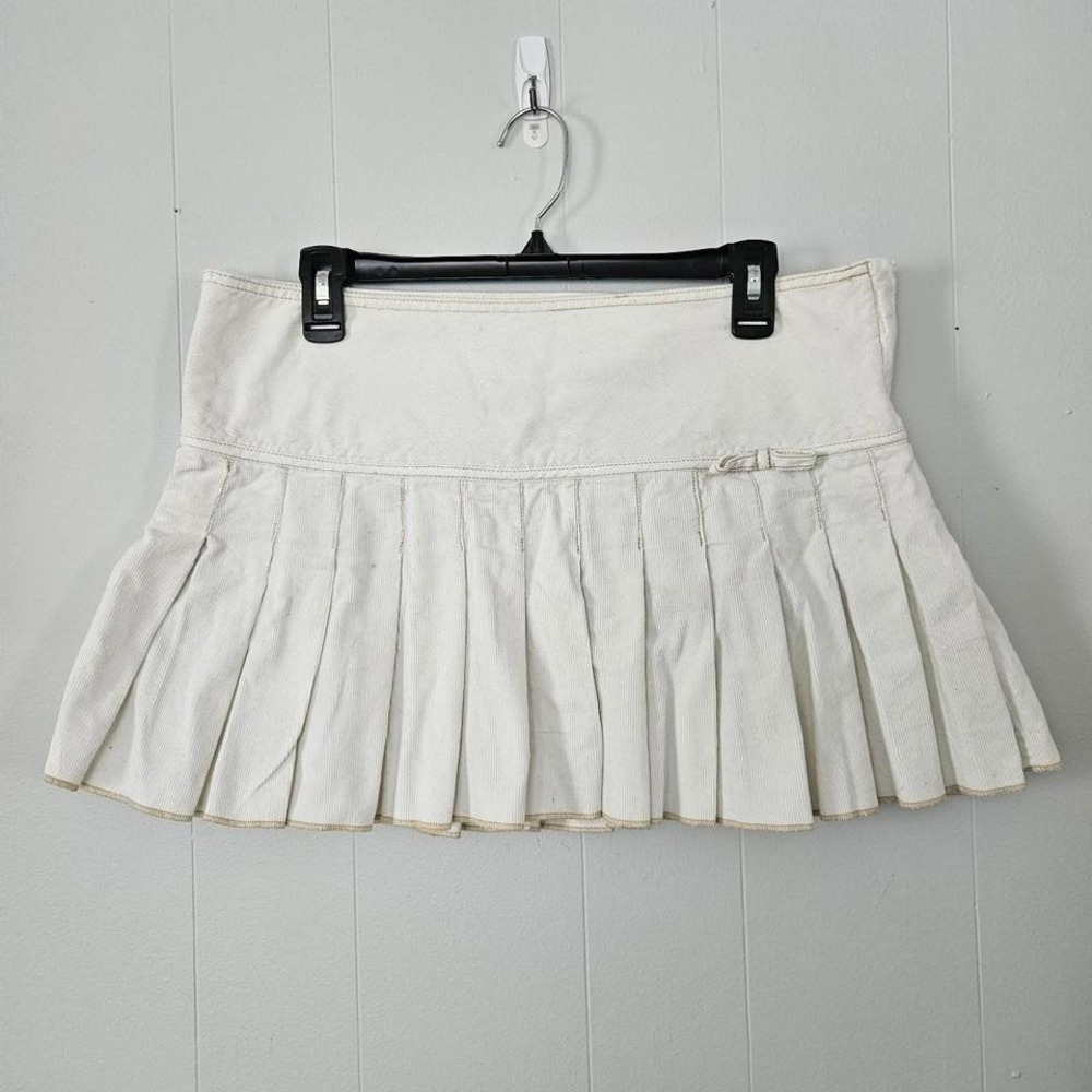Y2k‎ Aeropostale 11/12 Cotton Pleated Preppy Coquette Mini Skirt Pockets Bow